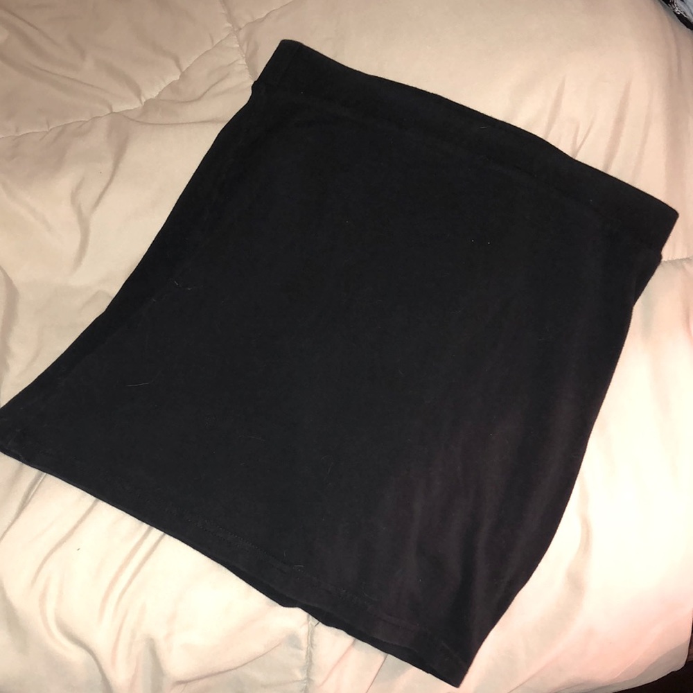Black mini skirt